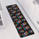 DNA Strands Pattern Print Long Kitchen Mat