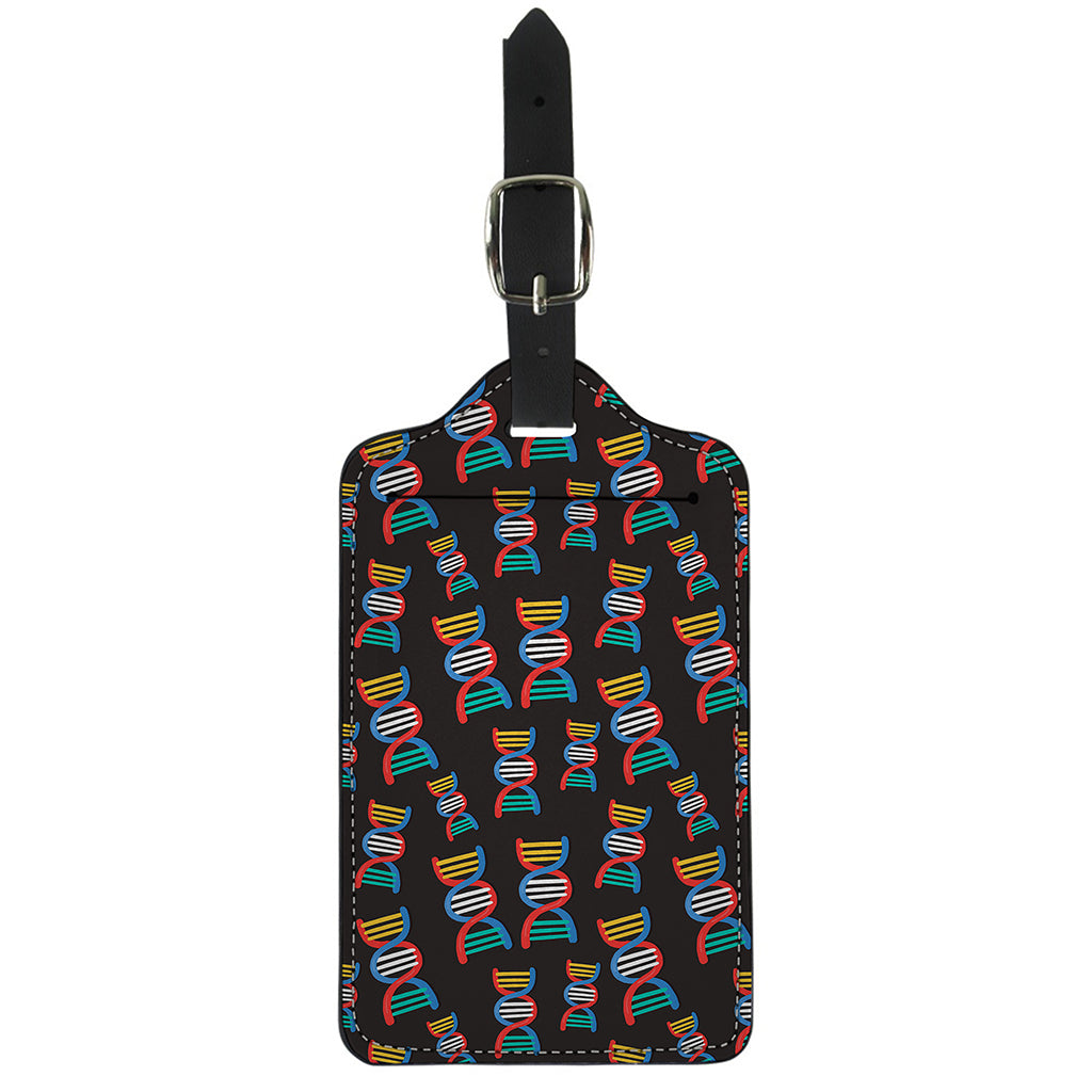 DNA Strands Pattern Print Luggage Tag