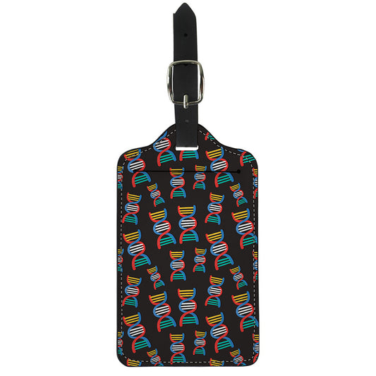 DNA Strands Pattern Print Luggage Tag