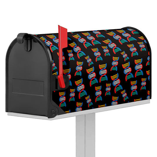 DNA Strands Pattern Print Mailbox Cover