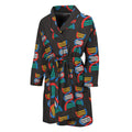 DNA Strands Pattern Print Men's Bathrobe