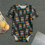 DNA Strands Pattern Print Men's Bodysuit