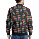 DNA Strands Pattern Print Men's Bomber Jacket