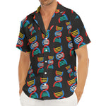 DNA Strands Pattern Print Men's Deep V-Neck Shirt