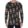 DNA Strands Pattern Print Men's Long Sleeve T-Shirt