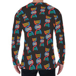 DNA Strands Pattern Print Men's Long Sleeve T-Shirt