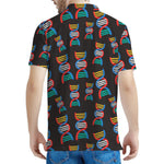 DNA Strands Pattern Print Men's Polo Shirt