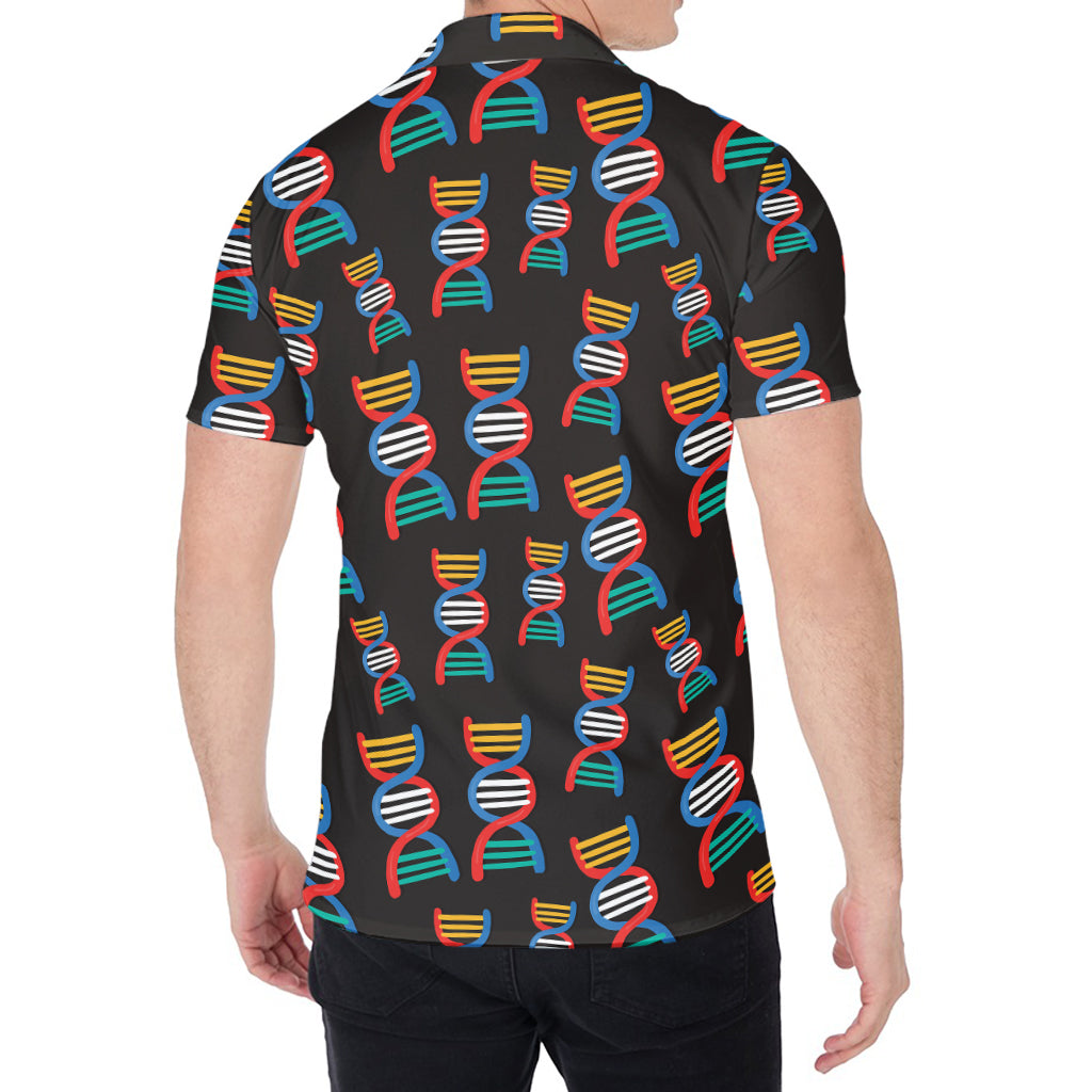 DNA Strands Pattern Print Men's Shirt