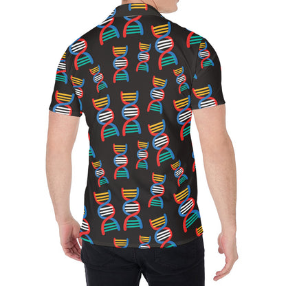 DNA Strands Pattern Print Men's Shirt