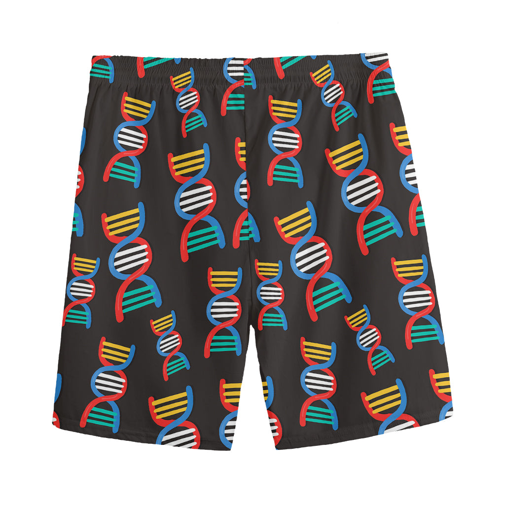 DNA Strands Pattern Print Men's Sports Shorts