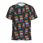 DNA Strands Pattern Print Men's Sports T-Shirt