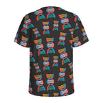 DNA Strands Pattern Print Men's Sports T-Shirt