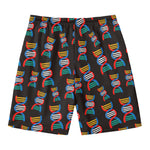 DNA Strands Pattern Print Men's Swim Trunks