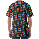DNA Strands Pattern Print Men's Velvet T-Shirt