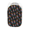 DNA Strands Pattern Print Mesh Laundry Hamper
