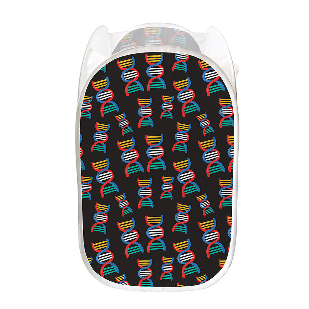 DNA Strands Pattern Print Mesh Laundry Hamper
