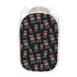 DNA Strands Pattern Print Mesh Laundry Hamper