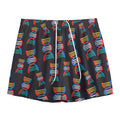 DNA Strands Pattern Print Mesh Shorts