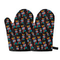 DNA Strands Pattern Print Oven Mitts