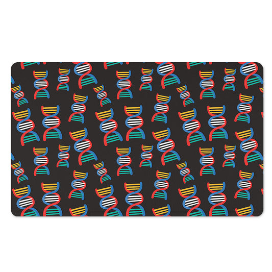 DNA Strands Pattern Print Polyester Doormat