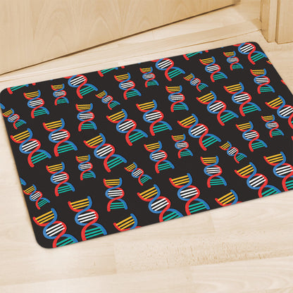 DNA Strands Pattern Print Polyester Doormat