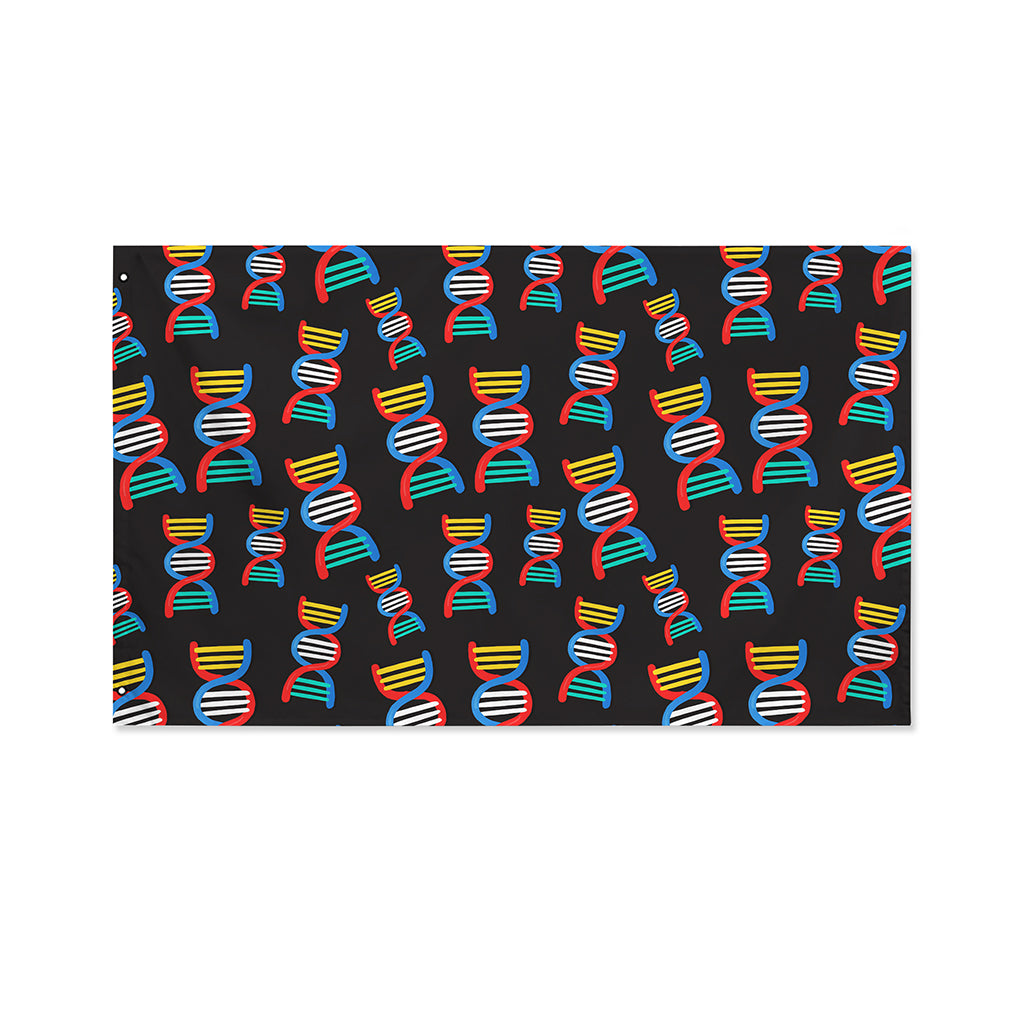 DNA Strands Pattern Print Polyester Flag