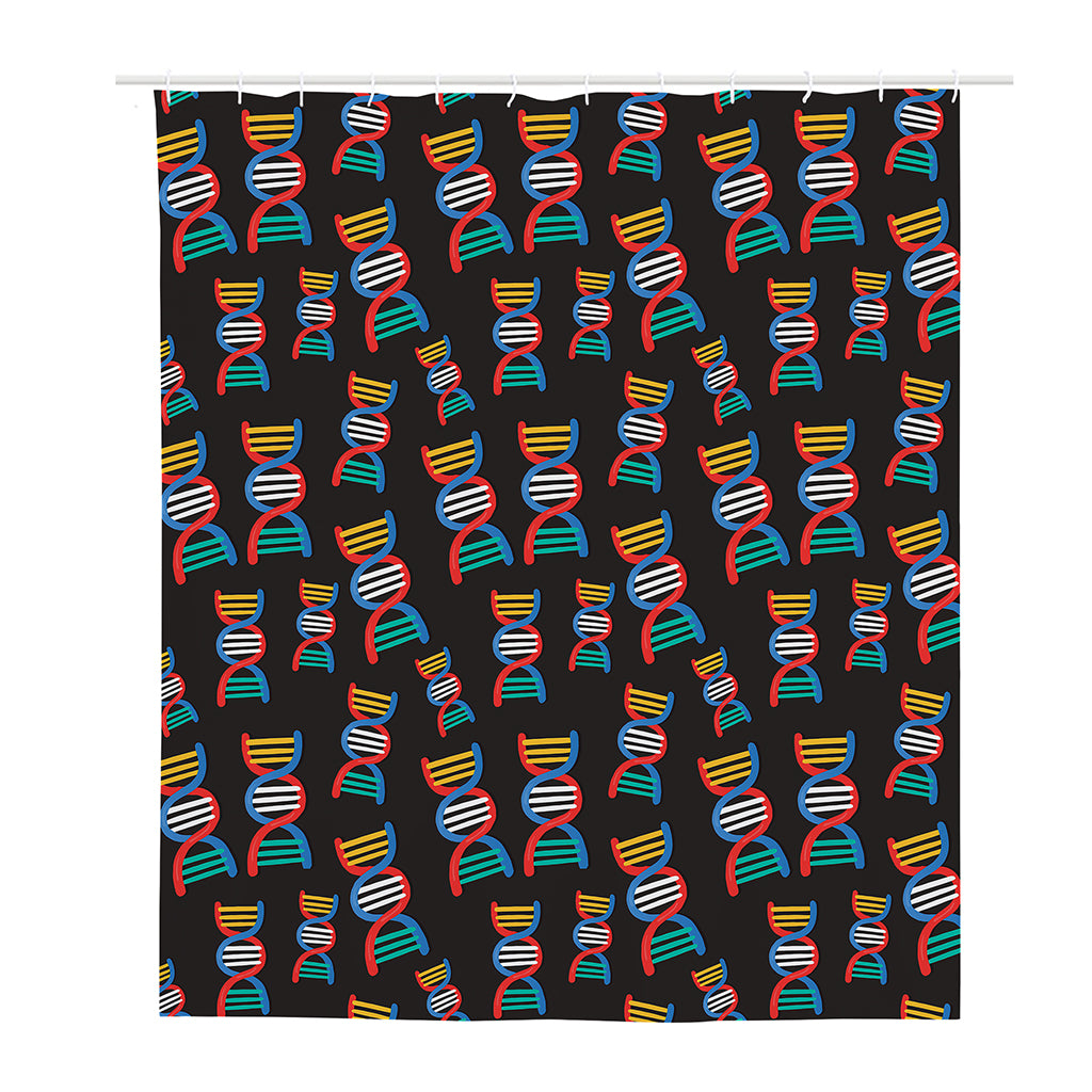 DNA Strands Pattern Print Polyester Shower Curtain