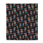 DNA Strands Pattern Print Polyester Shower Curtain