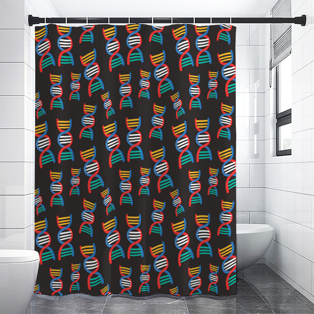 DNA Strands Pattern Print Premium Shower Curtain