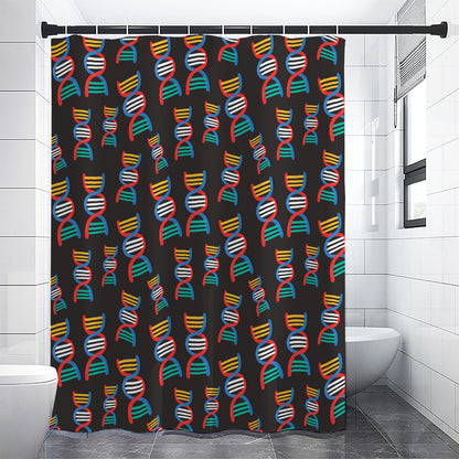 DNA Strands Pattern Print Premium Shower Curtain