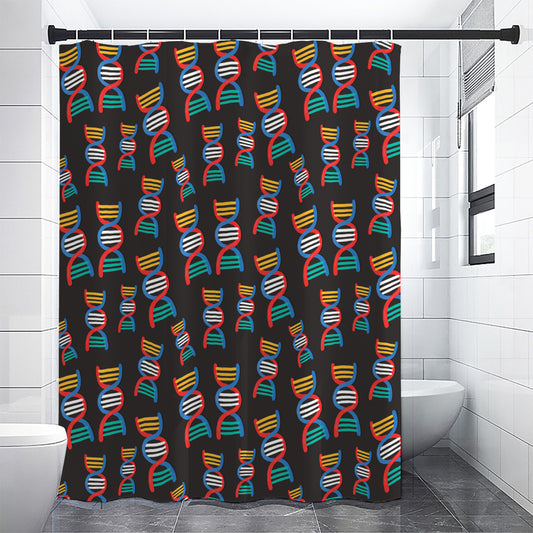 DNA Strands Pattern Print Premium Shower Curtain