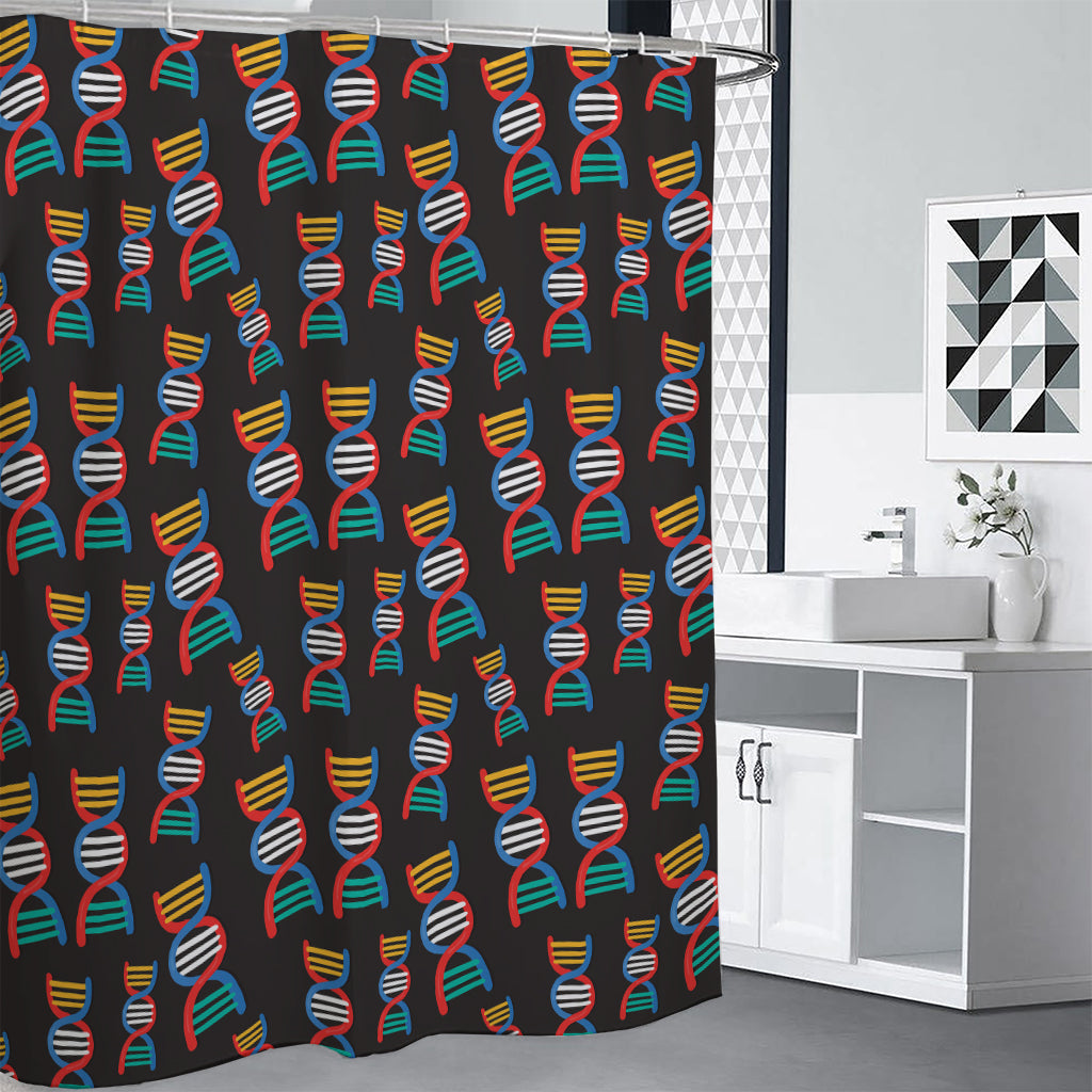DNA Strands Pattern Print Premium Shower Curtain