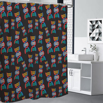 DNA Strands Pattern Print Premium Shower Curtain