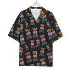 DNA Strands Pattern Print Rayon Hawaiian Shirt