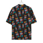DNA Strands Pattern Print Rayon Hawaiian Shirt