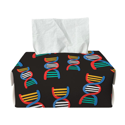 DNA Strands Pattern Print Rectangle Tissue Box Cover
