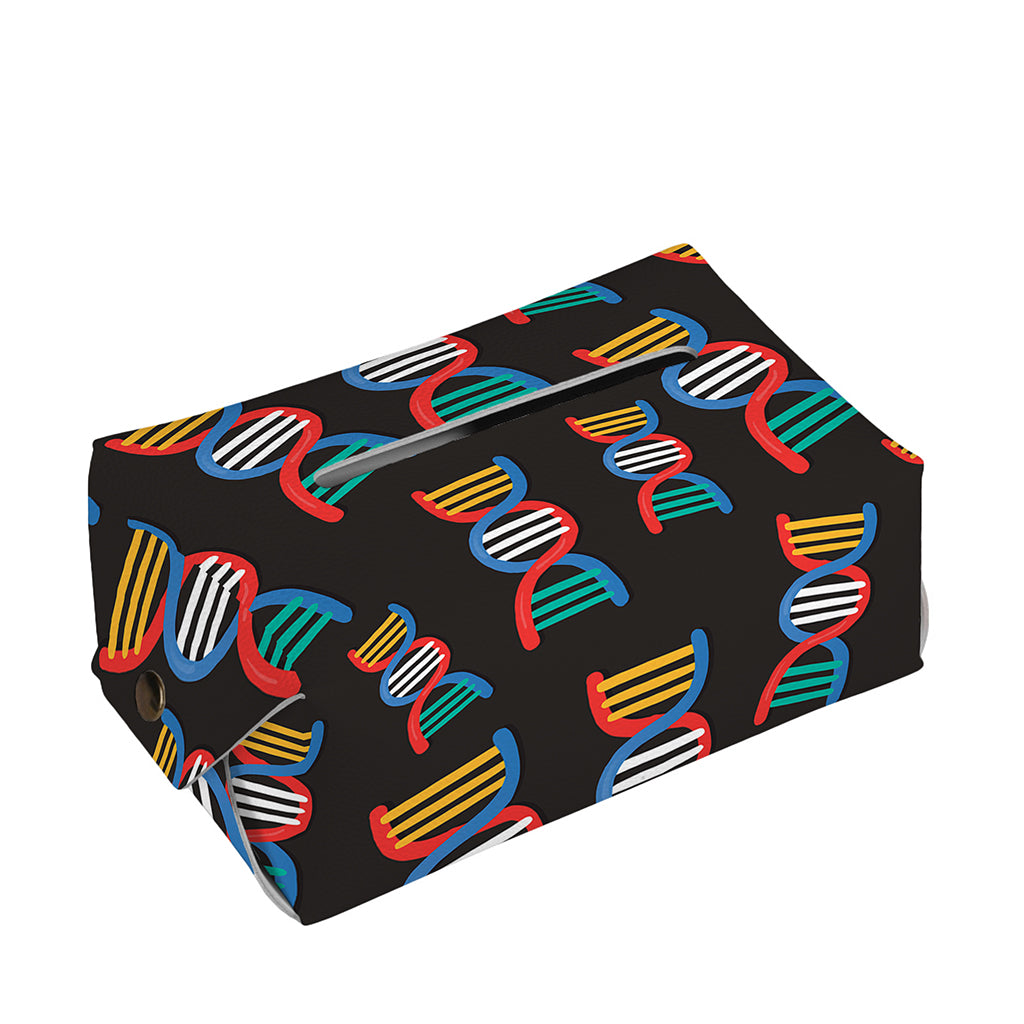 DNA Strands Pattern Print Rectangle Tissue Box Cover