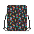 DNA Strands Pattern Print Rectangular Crossbody Bag