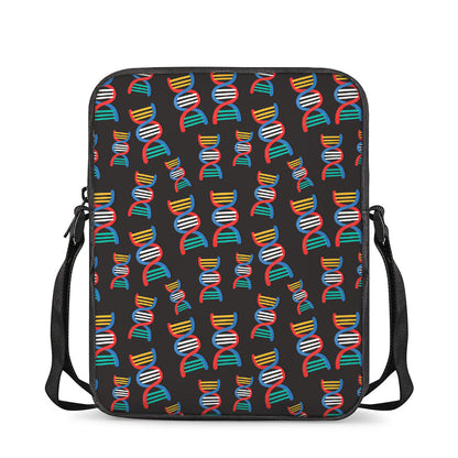 DNA Strands Pattern Print Rectangular Crossbody Bag