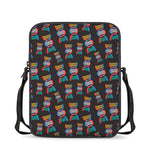 DNA Strands Pattern Print Rectangular Crossbody Bag