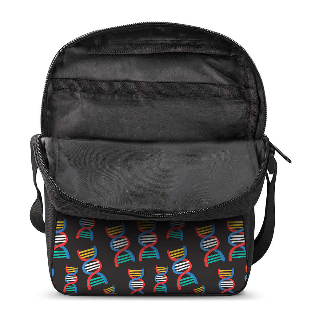 DNA Strands Pattern Print Rectangular Crossbody Bag