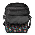 DNA Strands Pattern Print Rectangular Crossbody Bag