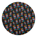 DNA Strands Pattern Print Round Blanket