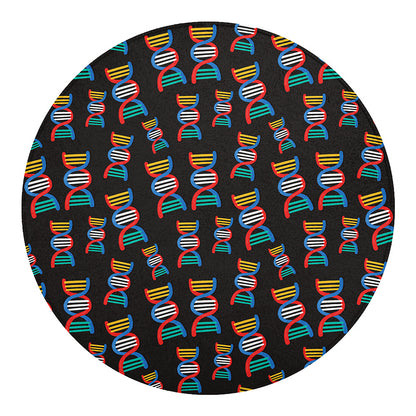 DNA Strands Pattern Print Round Blanket