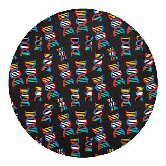 DNA Strands Pattern Print Round Blanket
