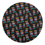 DNA Strands Pattern Print Round Blanket