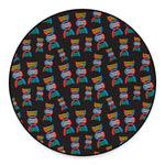 DNA Strands Pattern Print Round Floor Mat