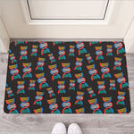 DNA Strands Pattern Print Rubber Doormat
