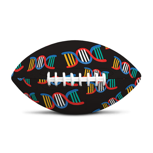DNA Strands Pattern Print Rugby Ball
