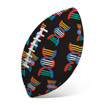 DNA Strands Pattern Print Rugby Ball